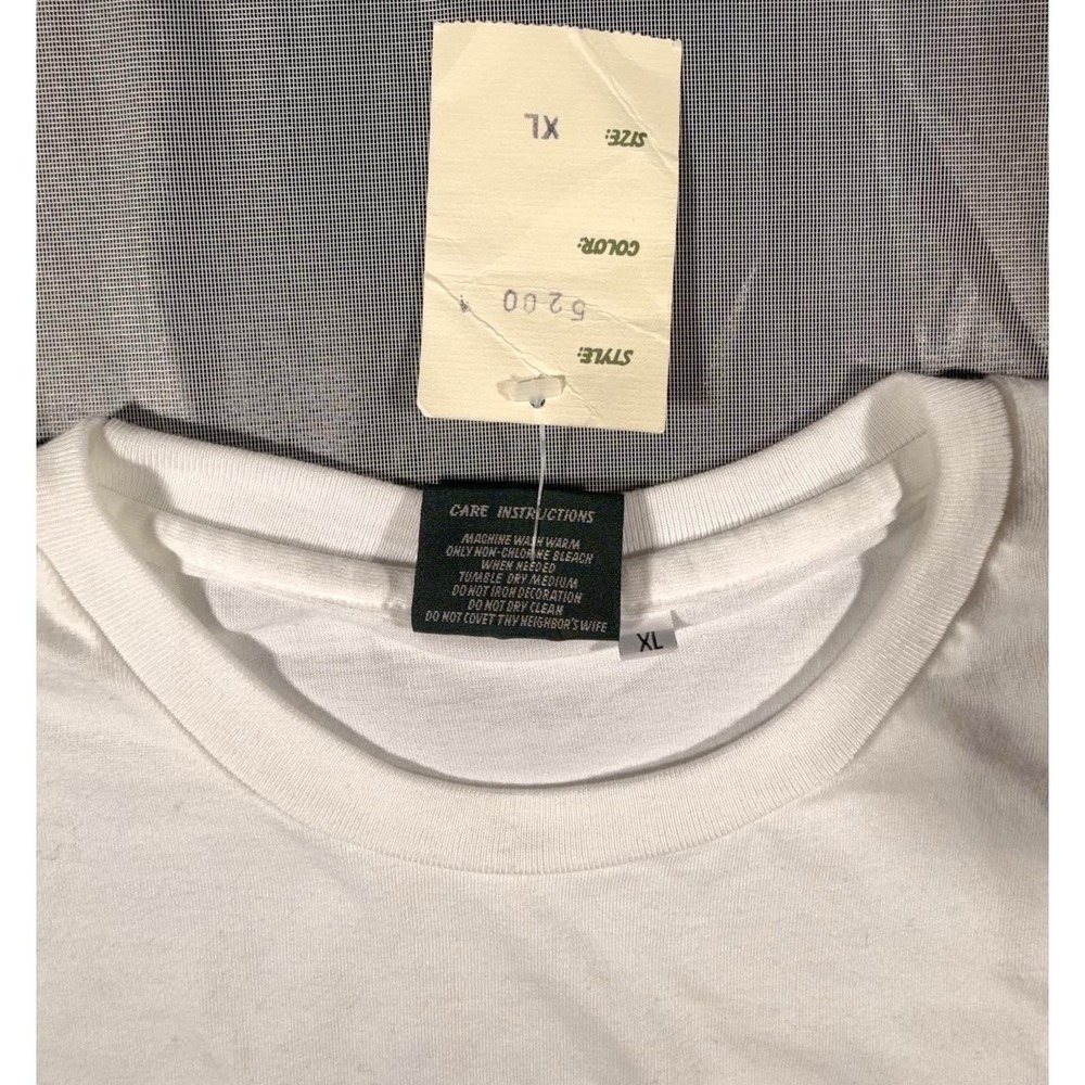 Vintage Can't Afford Lately Spoofs Limited White Short Sleeve Shirt Size XL NEW - Picture 6 of 9